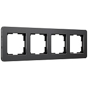 Рамка Werkel Platinum четырехместная алюминий черный (a059219) Рамка Werkel Platinum четырехместная алюминий черный (a059219)