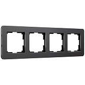 Рамка Werkel Platinum четырехместная алюминий черный (a059219)