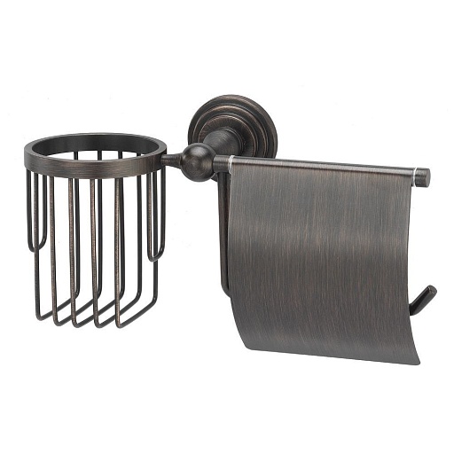 Держатель для туалетной бумаги WasserKraft Isar с крышкой металл/пластик бронза (K-7359) Держатель для туалетной бумаги WasserKraft Isar с крышкой металл/пластик бронза (K-7359)