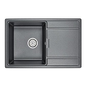 Мойка для кухни Granula 780х500х200 мм врезная прямоугольная с крылом кварц шварц Мойка для кухни Granula 780х500х200 мм врезная прямоугольная с крылом кварц шварц