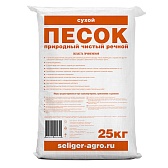 Песок речной Селигер Агро 2-5 мм 25 кг Песок речной Селигер Агро 2-5 мм 25 кг