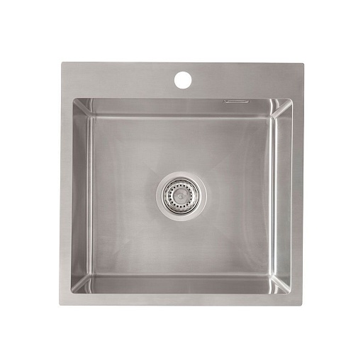 Мойка для кухни Ukinox Практика 50х50х20 см врезная с сифоном сталь (PRB500.500 -GT10C 0CW)