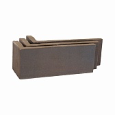 Клинкерная плитка для фасада угловая Terramatic Plato Brown AA (8 шт.= 0,14 кв.м) коричневая 185х60х71х14 мм Клинкерная плитка для фасада угловая Terramatic Plato Brown AA (8 шт.= 0,14 кв.м) коричневая 185х60х71х14 мм