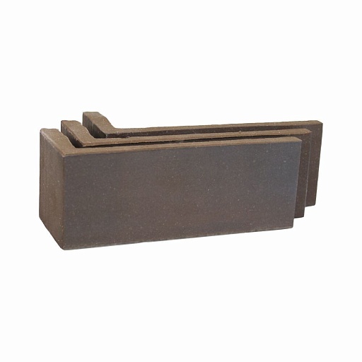 Клинкерная плитка для фасада угловая Terramatic Plato Brown AA (8 шт.= 0,14 кв.м) коричневая 185х60х71х14 мм Клинкерная плитка для фасада угловая Terramatic Plato Brown AA (8 шт.= 0,14 кв.м) коричневая 185х60х71х14 мм