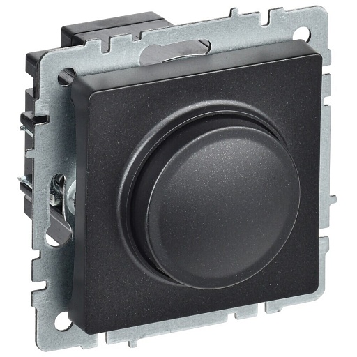 Диммер IEK Brite СС10-1-0-БрЧ встраиваемый черный поворотно-нажимной (BR-D20-0600-K02)