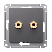 Розетка аудио Systeme Electric AtlasDesign встраиваемая базальт (ATN001487)