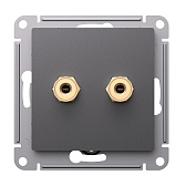 Розетка аудио Systeme Electric AtlasDesign встраиваемая базальт (ATN001487) Розетка аудио Systeme Electric AtlasDesign встраиваемая базальт (ATN001487)