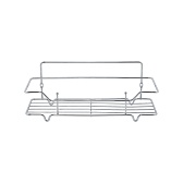 Полка для ванной Milardo с крючками 350х113х136 мм нержавеющая сталь хром (GRICS1CM44)