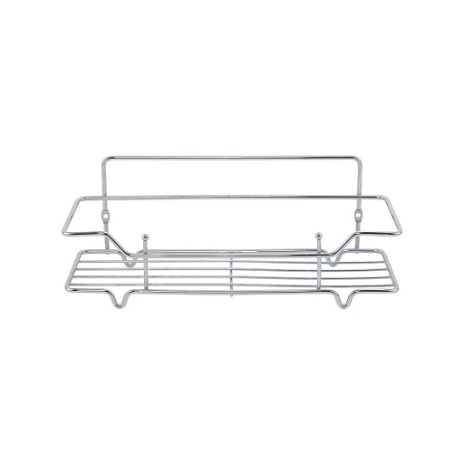 Полка для ванной Milardo с крючками 350х113х136 мм нержавеющая сталь хром (GRICS1CM44)