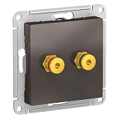 Розетка аудио Systeme Electric AtlasDesign встраиваемая мокко (ATN000687)