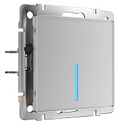Умный выключатель сенсорный Werkel Minimir Home (a048323) одноклавишный скрытая установка серебро