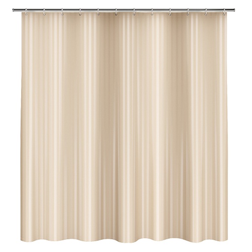 Штора для ванны Fora Полоска 1800х1800 мм полиэстер бежевая (002-A)