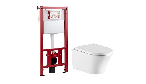 Комплект инсталляции Corsa Deco CX с унитазом Corsa Deco FX Rimless и сиденьем дюропласт микролифт