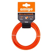 Леска для триммера Amigo звезда 2 мм х 15 м оранжевая (70120) Леска для триммера Amigo звезда 2 мм х 15 м оранжевая (70120)