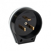 Вилка настенная открытая установка 2P+PE IP20 черная для разъема РШ-ВШ (AS-250-B-02) Вилка настенная открытая установка 2P+PE IP20 черная для разъема РШ-ВШ (AS-250-B-02)