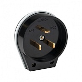 Вилка настенная открытая установка 2P+PE IP20 черная для разъема РШ-ВШ (AS-250-B-02) Вилка настенная открытая установка 2P+PE IP20 черная для разъема РШ-ВШ (AS-250-B-02)