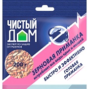 Средство от грызунов приманка зерновая Чистый дом 200 г