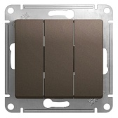 Выключатель Systeme Electric Glossa трехклавишный встраиваемый шоколад (GSL000831) Выключатель Systeme Electric Glossa трехклавишный встраиваемый шоколад (GSL000831)