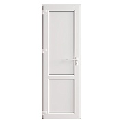 Металлопластиковая дверь VEKA 2050х700 мм алюминиевый порог белая правая глухая