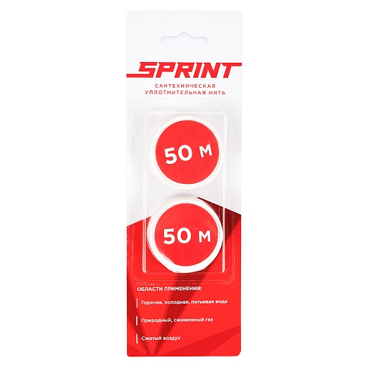 Нить для герметизации резьбы Sprint полимерная 2х50 м сменная катушка Нить для герметизации резьбы Sprint полимерная 2х50 м сменная катушка