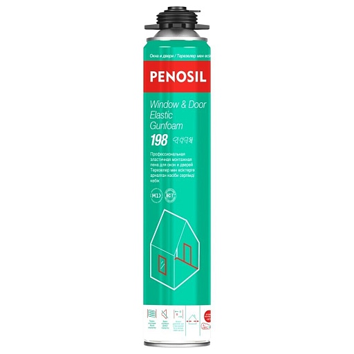 Пена монтажная профессиональная Penosil Window & Door Elastic Gunfoam 198 всесезонная 800 мл