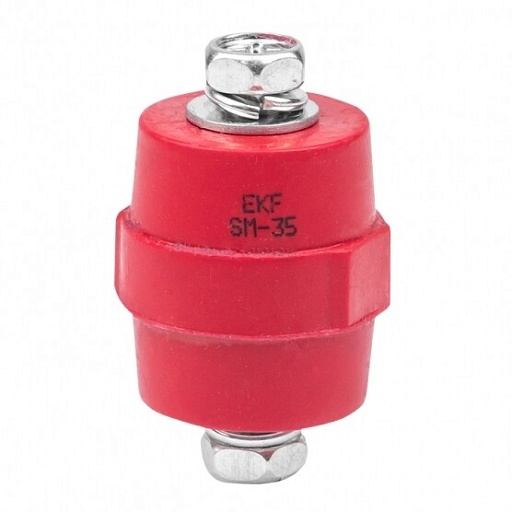 Изолятор EKF PROxima SM-35 IP30 380 А с болтом и шайбой пластиковый красный (10 шт.) (plc-sm-35)