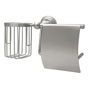 Держатель для туалетной бумаги WasserKraft Ammer с крышкой металл/пластик никель (K-7059)