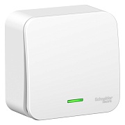 Выключатель Systeme Electric Blanca одноклавишный накладной белый с подсветкой (BLNVA101101)