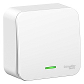 Выключатель Systeme Electric Blanca одноклавишный накладной белый с подсветкой (BLNVA101101)