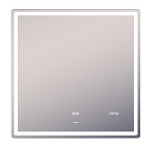 Зеркало VIGO Geometry Luxe 700х700мм с подсветкой с сенсорным включением с часами с антизапотеванием Зеркало VIGO Geometry Luxe 700х700мм с подсветкой с сенсорным включением с часами с антизапотеванием