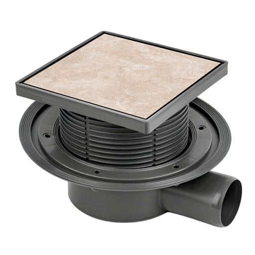 Трап душевой горизонтальный Bettoserb Simply Perfect с комбинированным затвором 150х150 мм d50 мм (13000088B)  Трап душевой горизонтальный Bettoserb Simply Perfect с комбинированным затвором 150х150 мм d50 мм (13000088B)