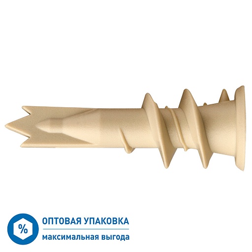 Дюбель для листовых материалов Hard-Fix PBA 4,5x37 мм нейлон усиленный без шурупа (800 шт.) Дюбель для листовых материалов Hard-Fix PBA 4,5x37 мм нейлон усиленный без шурупа (800 шт.)