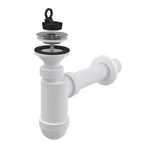 Сифон для раковины Alcadrain 1 1/4х40 мм с выпуском d60 мм белый (A41/AG210512140)