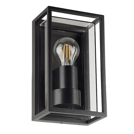 Светильник садово-парковый настенный Arte Lamp Marfik черный E27 15 Вт IP65 (A2322AL-1BK)