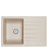 Мойка для кухни Granula Standard 760х500х200 мм врезная прямоугольная с крылом кварц бежевая Мойка для кухни Granula Standard 760х500х200 мм врезная прямоугольная с крылом кварц бежевая