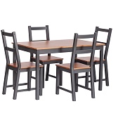 Обеденная группа антик графит стол и 4 стула Sonata Dining Set (21793) Обеденная группа антик графит стол и 4 стула Sonata Dining Set (21793)