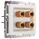 Розетка акустическая Werkel встраиваемая белая (a052011) Розетка акустическая Werkel встраиваемая белая (a052011)