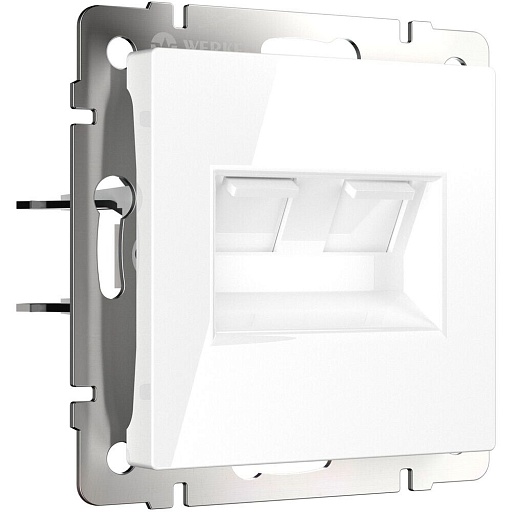 Розетка компьютерная Werkel встраиваемая белая 2хRJ45 (a051115) Розетка компьютерная Werkel встраиваемая белая 2хRJ45 (a051115)