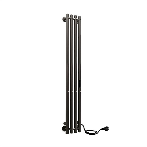 Полотенцесушитель электрический Indigo Style 1200х182 мм 65 Вт с терморегулятором оружейная сталь