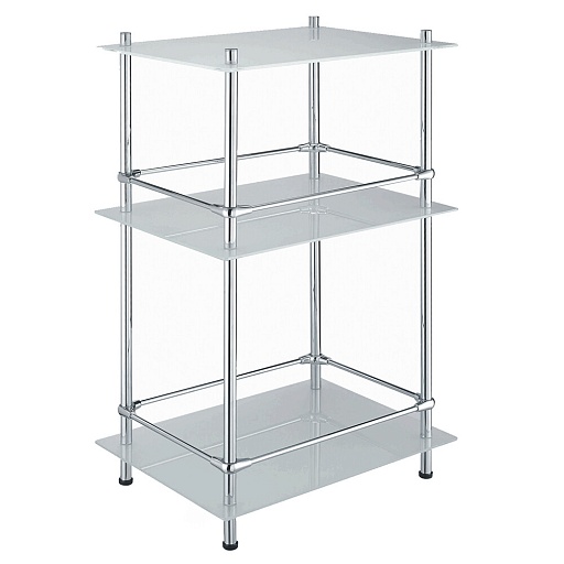 Полка для ванной WasserKraft трехъярусная напольная 400х675х300 мм никель хром (K-4033) Полка для ванной WasserKraft трехъярусная напольная 400х675х300 мм никель хром (K-4033)