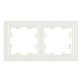 Рамка IEK Brite РУ-2-БрБ-44 двухместная белая (BR-M22-44-K01)