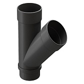 Тройник трубы Docke Lux пластиковый d100 мм 45° графитовый серый RAL 7024 Тройник трубы Docke Lux пластиковый d100 мм 45° графитовый серый RAL 7024