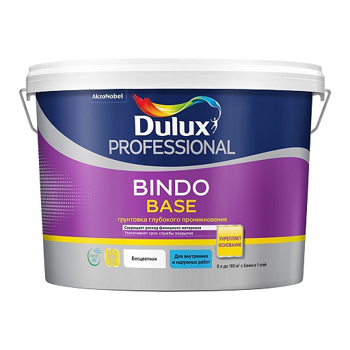 Грунт Dulux Bindo Base глубокого проникновения 9 л Грунт Dulux Bindo Base глубокого проникновения 9 л