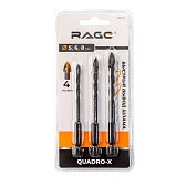 Набор сверл по плитке и стеклу Rage Quadro-X 5-8 мм (3 шт.) (550123)