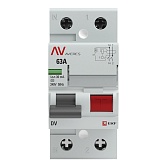 УЗО EKF Averes DV 63А 1P+N тип AC 30 мА 10 кА (rccb-2-63-30-ac-av)