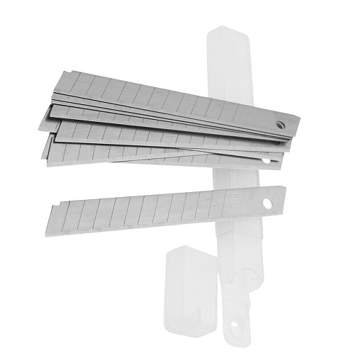 Лезвие для ножа Vira 9 мм прямое (10 шт.) сегментированное Лезвие для ножа Vira 9 мм прямое (10 шт.) сегментированное