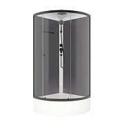 Душевая кабина Domani-Spa Simple 90х90х218 см стекло прозрачное 4 мм со средним поддоном полукруг