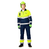 Костюм сигнальный мужской Техноавиа Люмос 48-50 рост 170-176 см флуоресцентный желтый