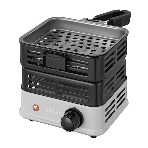 Плита электрическая Kitfort КТ-196 для розжига углей 1 конфорка черная