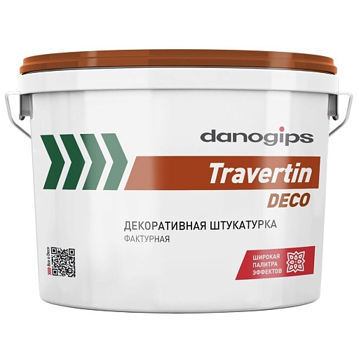 Штукатурка декоративная Danogips Travertin Deco белая 15 кг